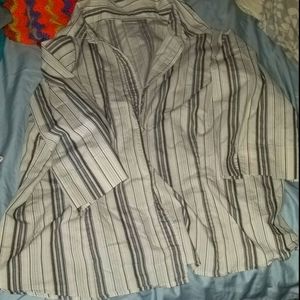 Button up striped blouse